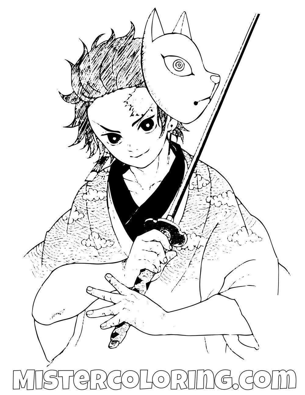 190+ Joyful Anime Demon Slayer Coloring Pages Printable