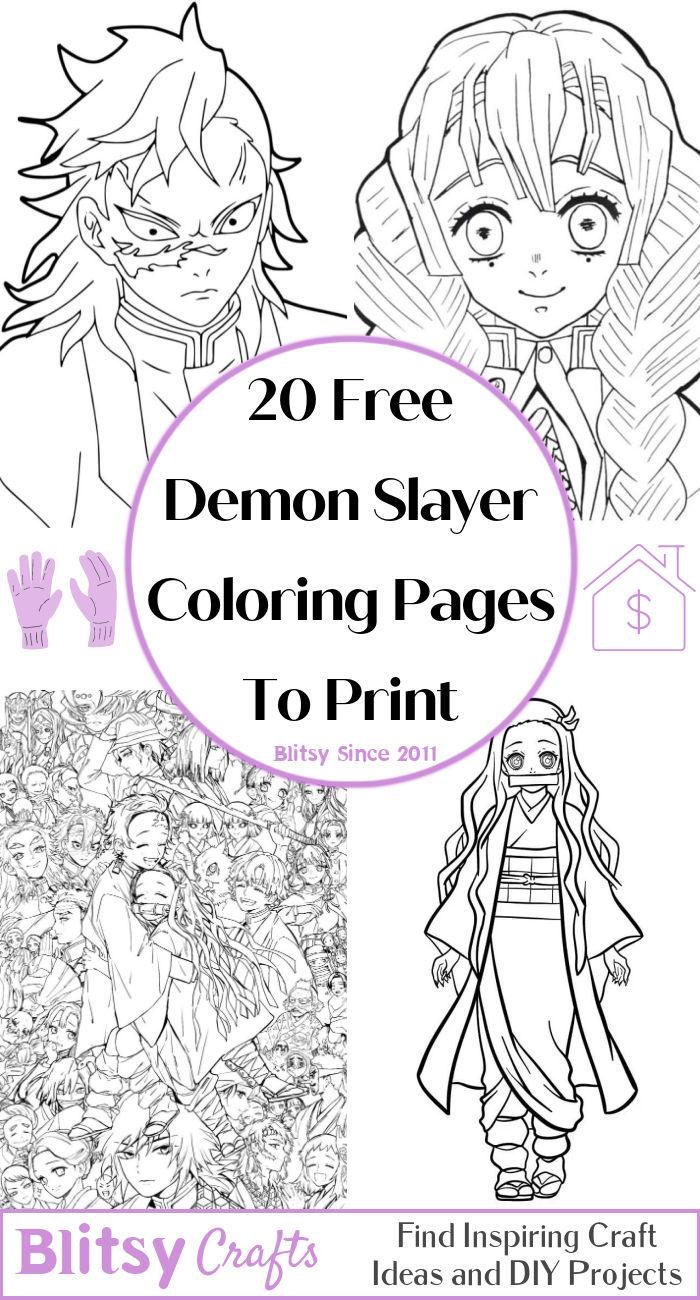 185+ Lovely Demon Slayer Coloring Book Printable