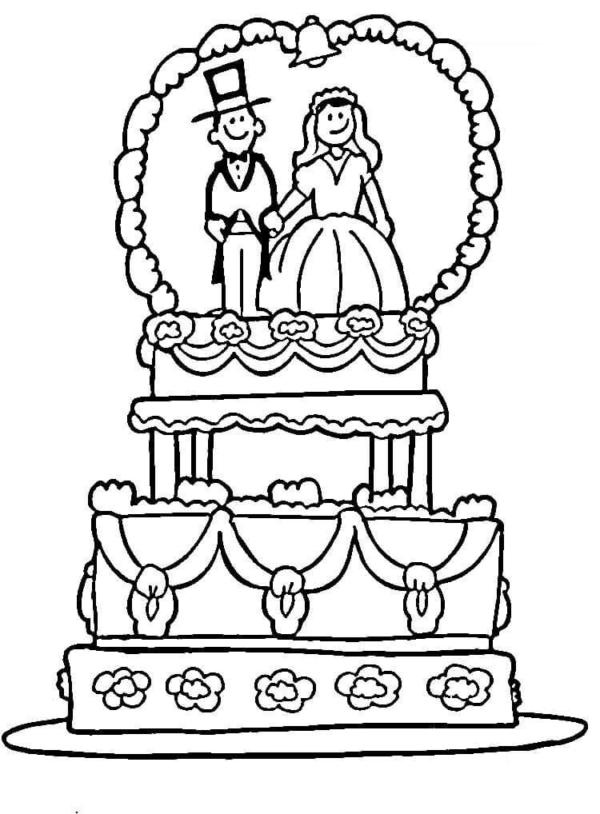 31 Heart Cake Coloring Pages Printable 10