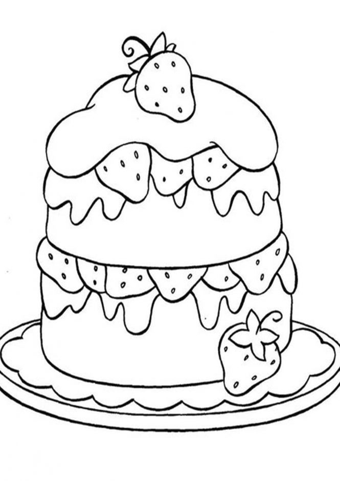 31 Heart Cake Coloring Pages Printable 11