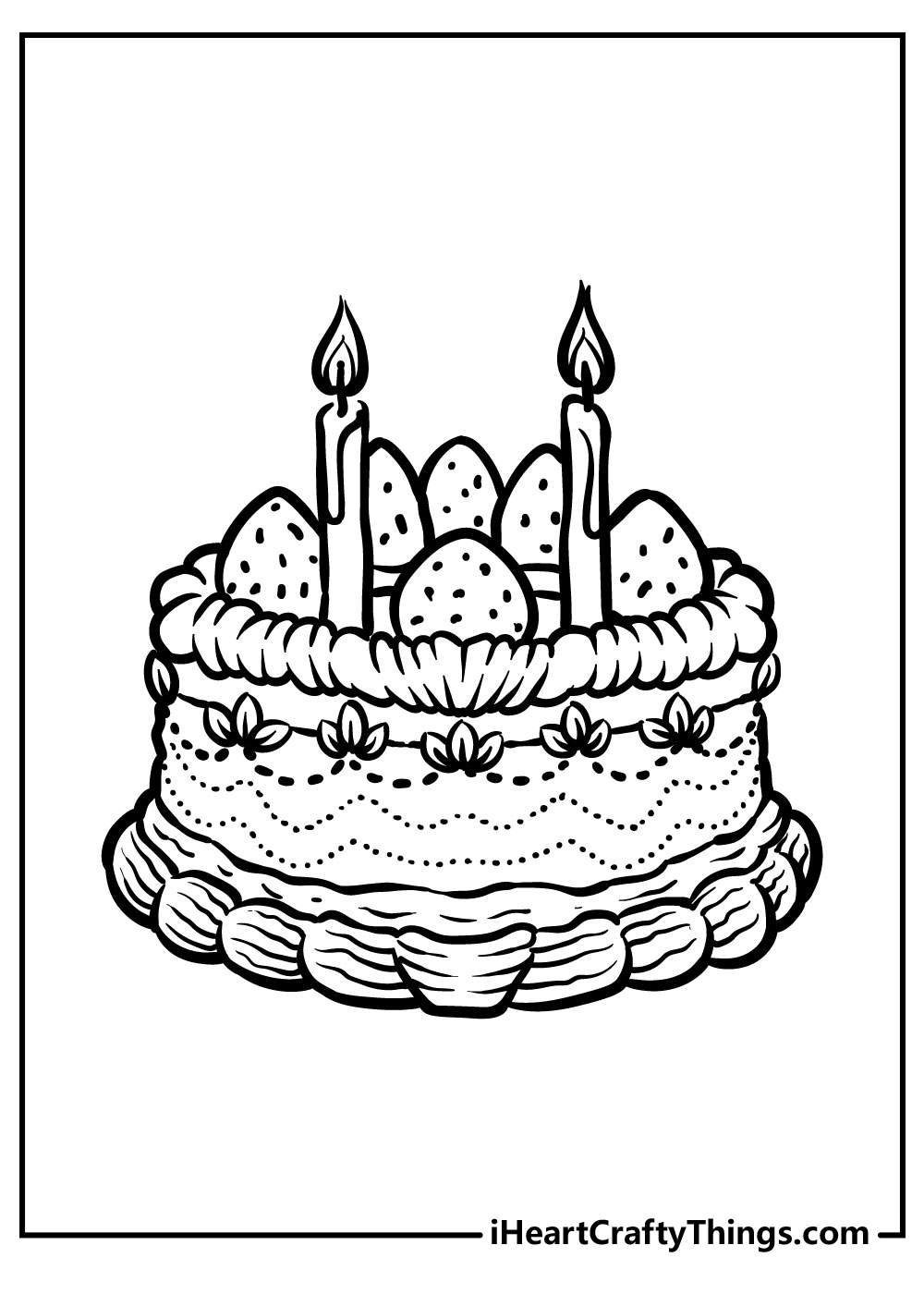 31 Heart Cake Coloring Pages Printable 13