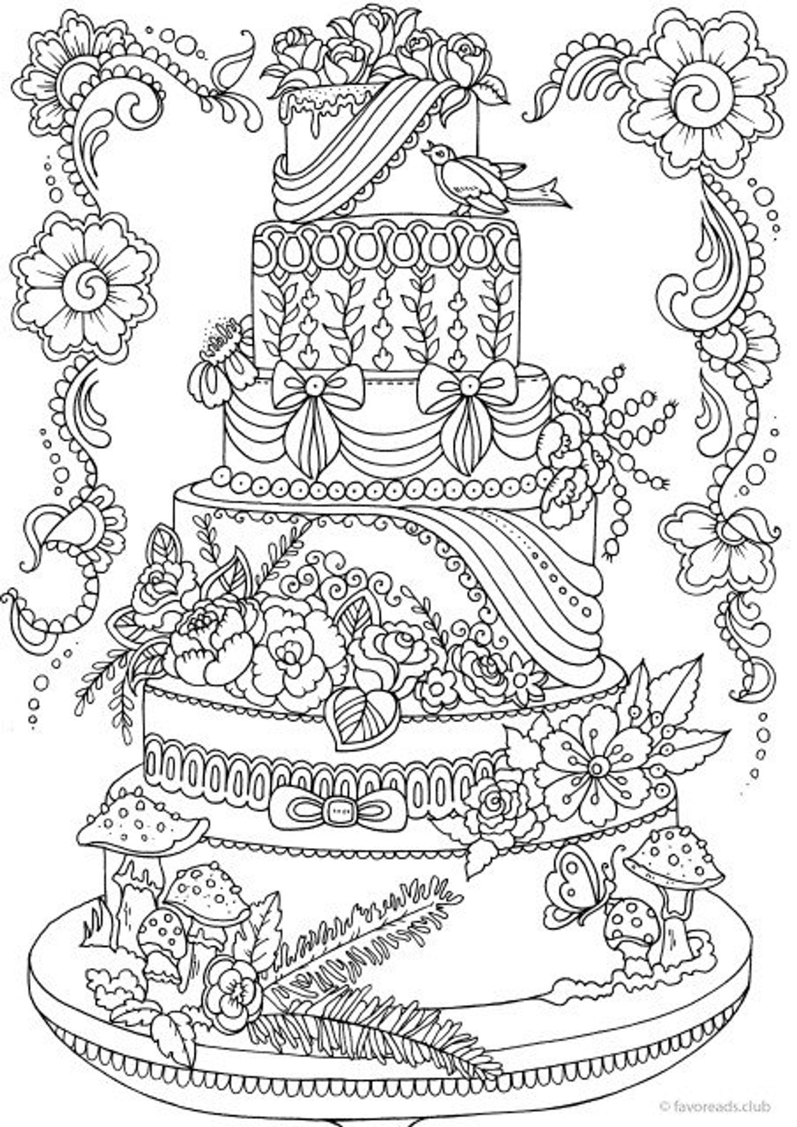 31 Heart Cake Coloring Pages Printable 18