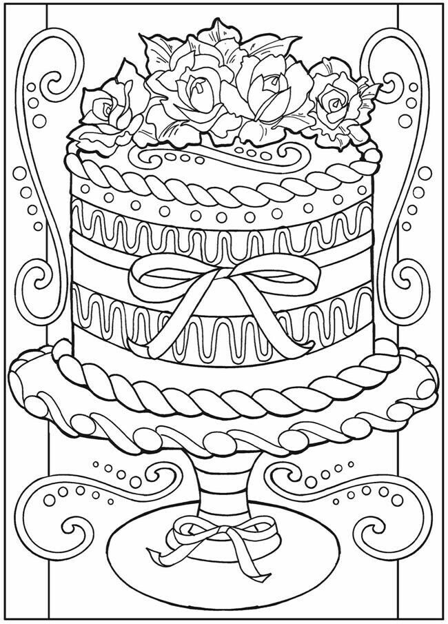 31 Heart Cake Coloring Pages Printable 20