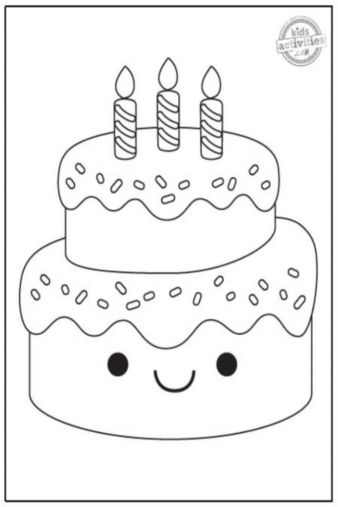 31 Heart Cake Coloring Pages Printable 27