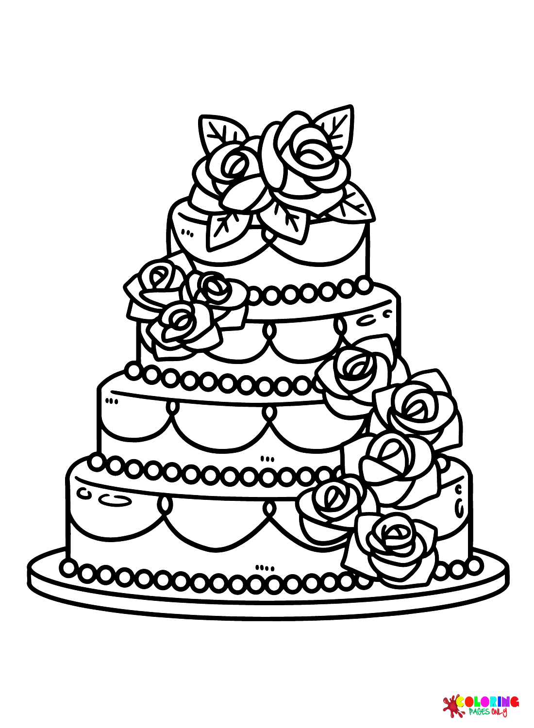 31 Heart Cake Coloring Pages Printable 28