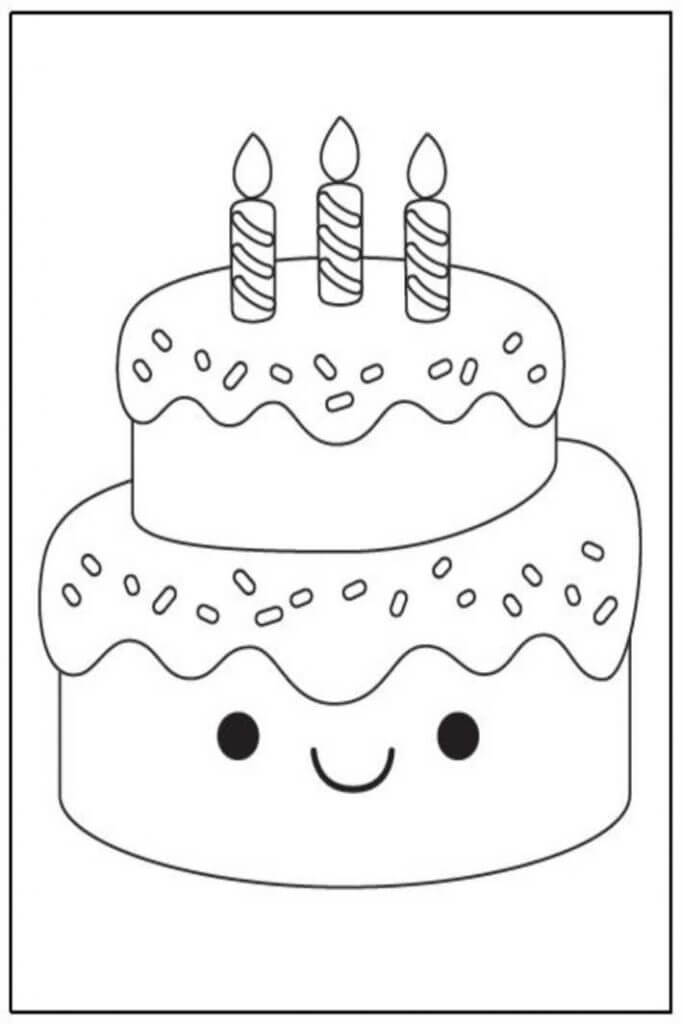 31 Heart Cake Coloring Pages Printable 30