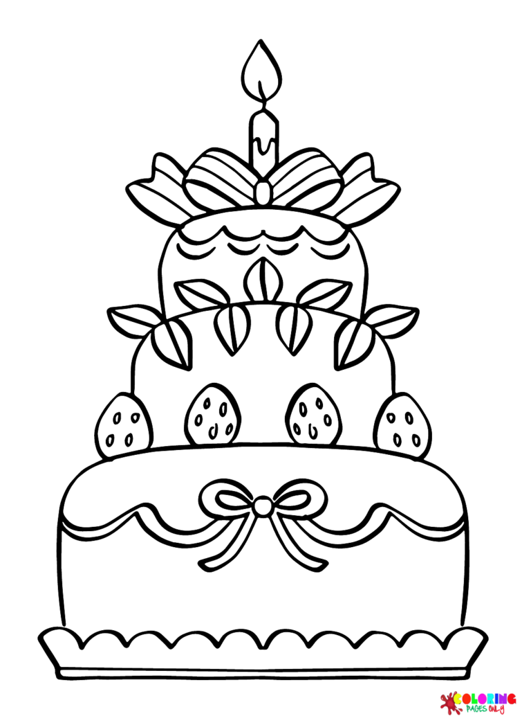 31 Heart Cake Coloring Pages Printable 35