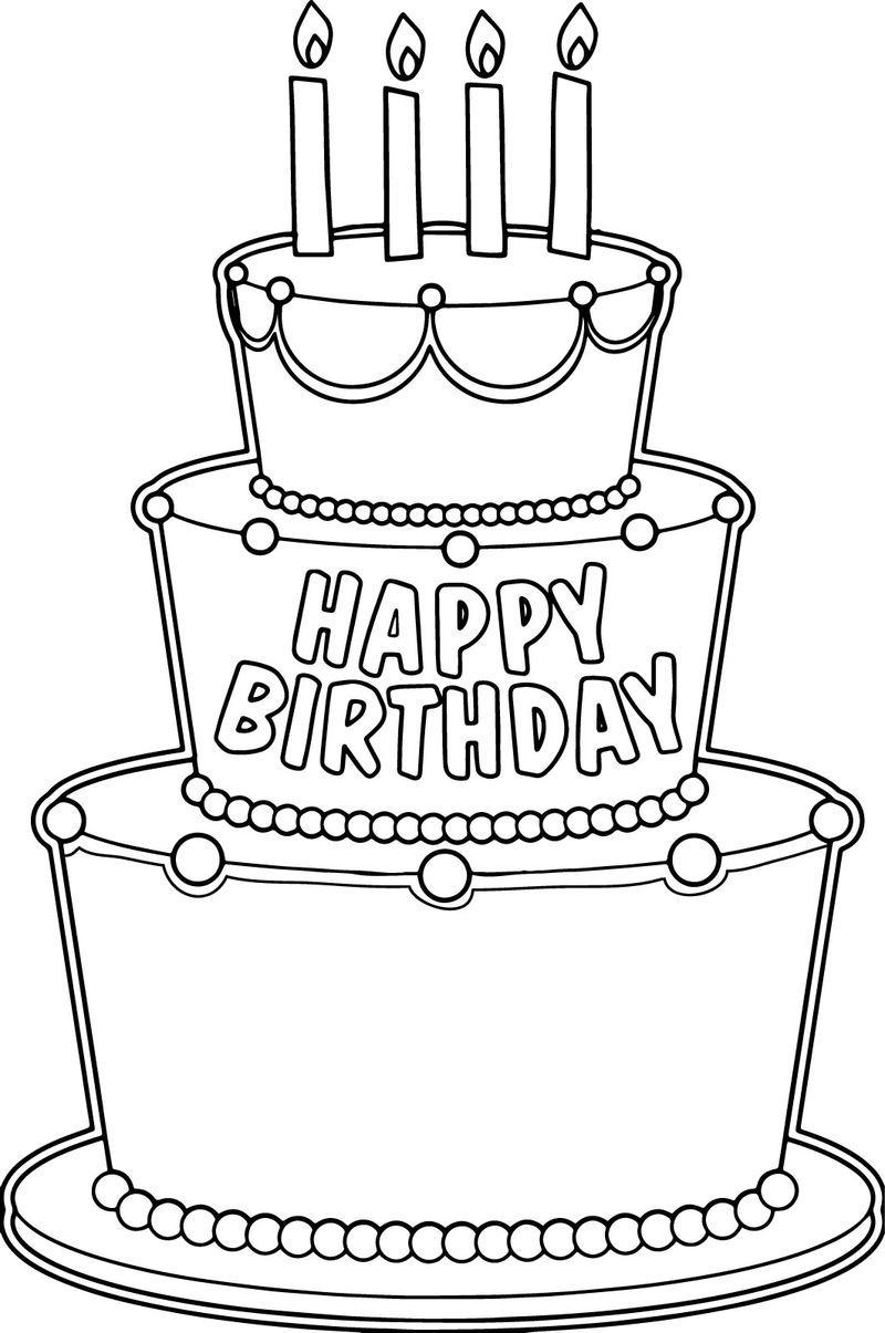 31 Heart Cake Coloring Pages Printable 4