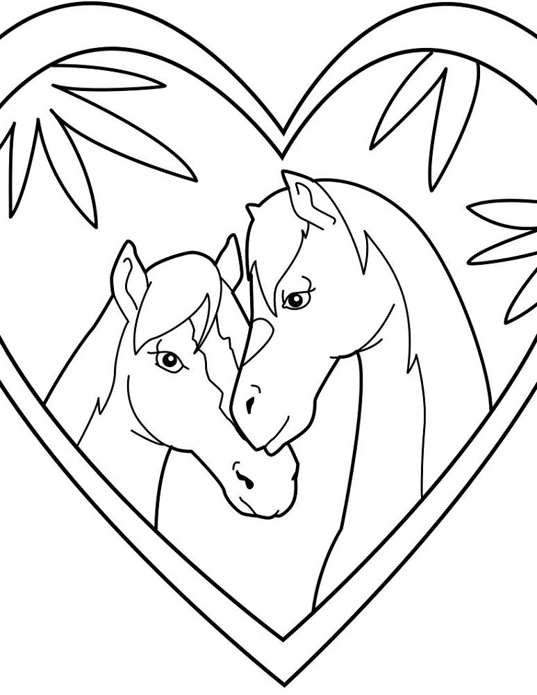 31 Horse Valentine Coloring Pages Printable 1