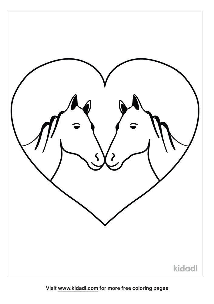 31 Horse Valentine Coloring Pages Printable 2