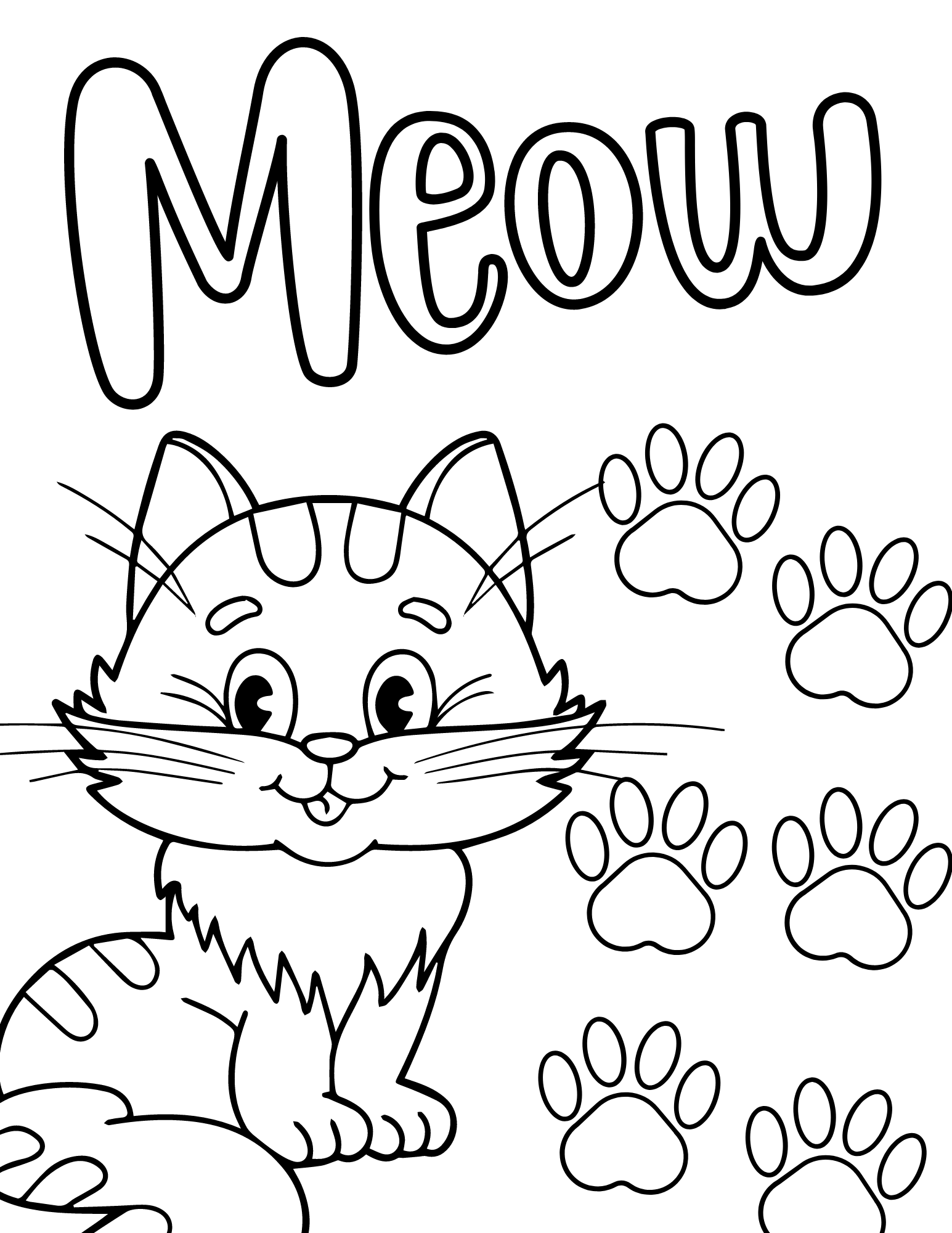 31 Little Cat Coloring Pages Printable 15