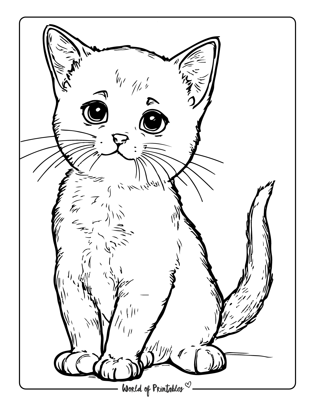 31 Little Cat Coloring Pages Printable 16