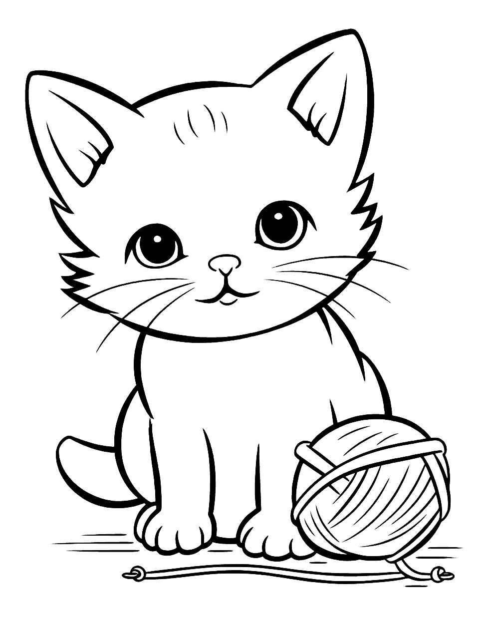 31 Little Cat Coloring Pages Printable 2