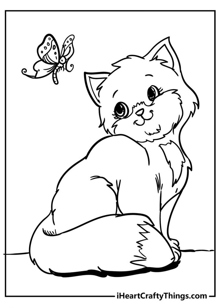 31 Little Cat Coloring Pages Printable 24