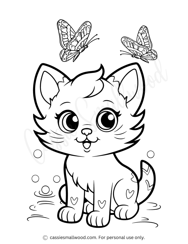 31 Little Cat Coloring Pages Printable 30