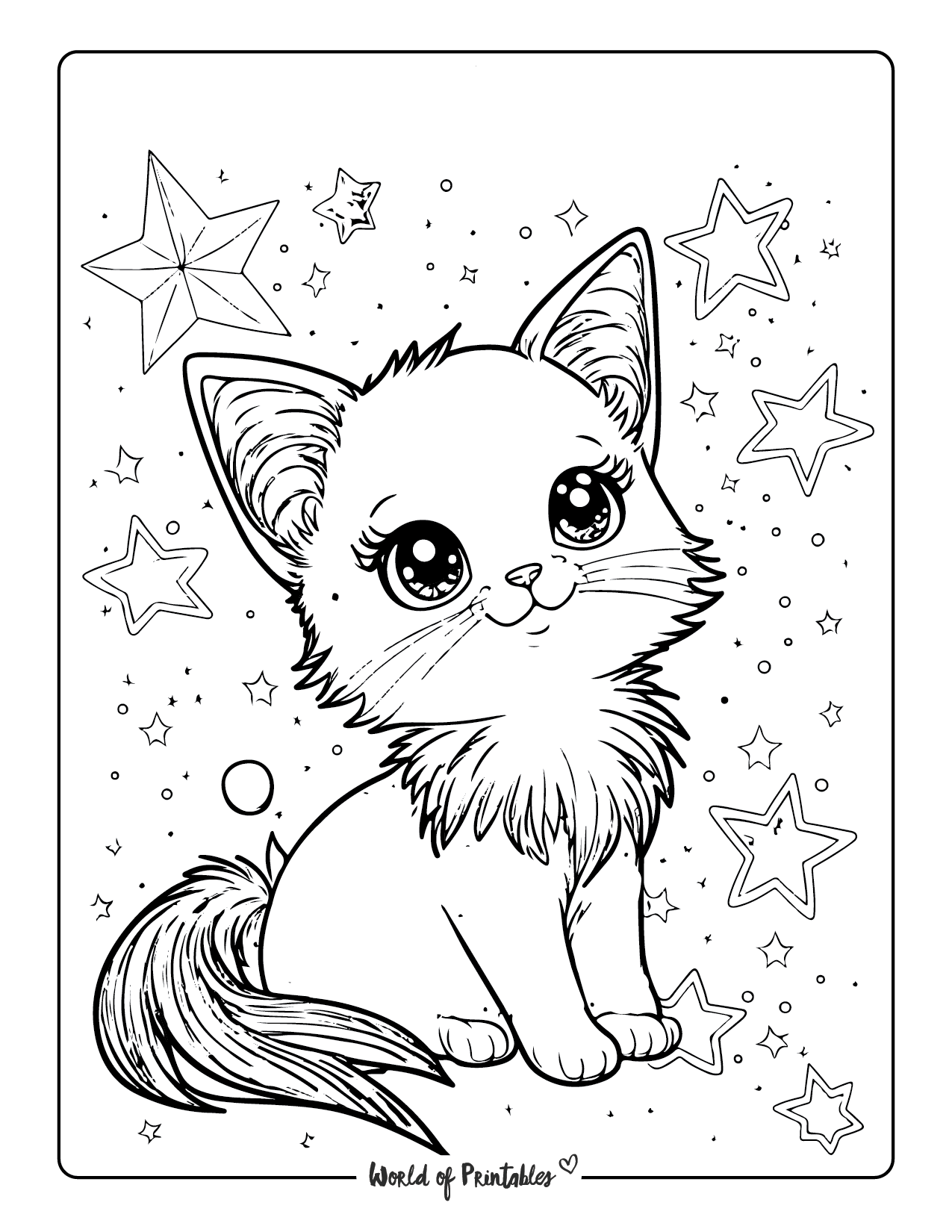 31 Little Cat Coloring Pages Printable 6