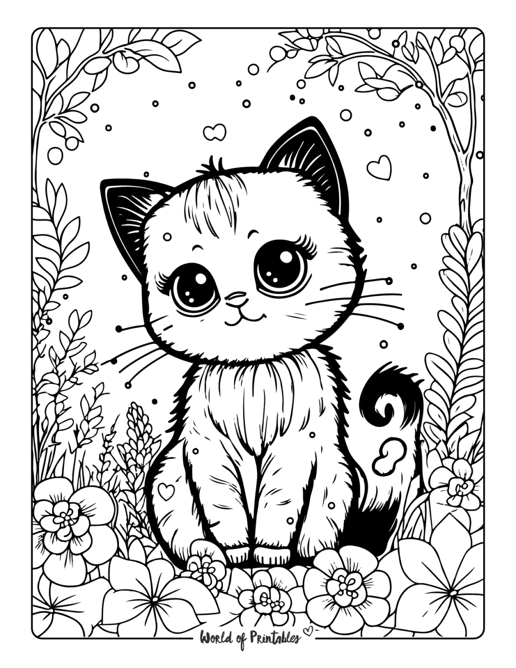 31 Little Cat Coloring Pages Printable 8