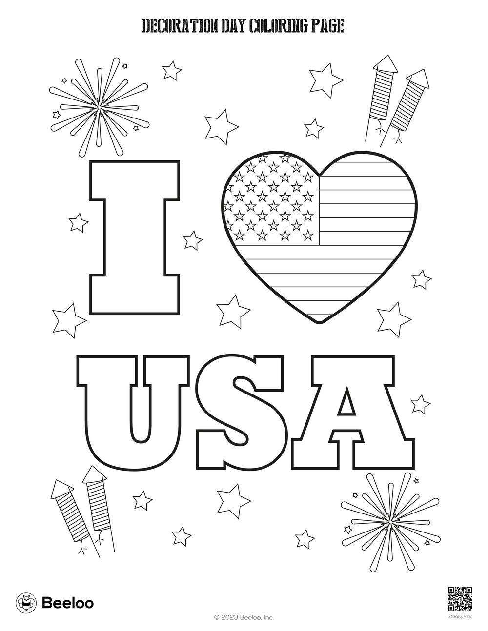 31 Memorial Day Coloring Pages for Elementary Students Printable 15