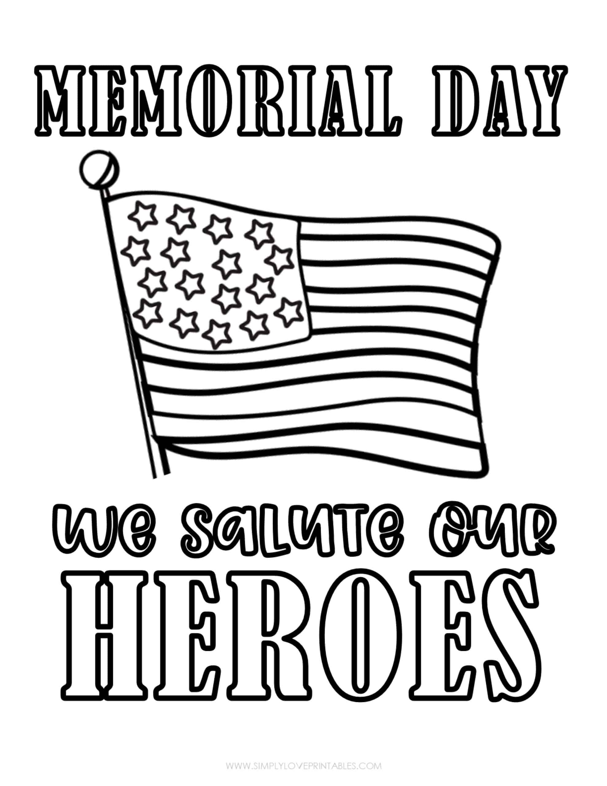 31 Memorial Day Coloring Pages for Elementary Students Printable 25