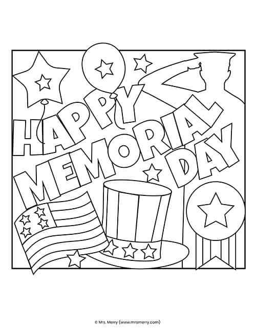 31 Memorial Day Coloring Pages for Elementary Students Printable 26