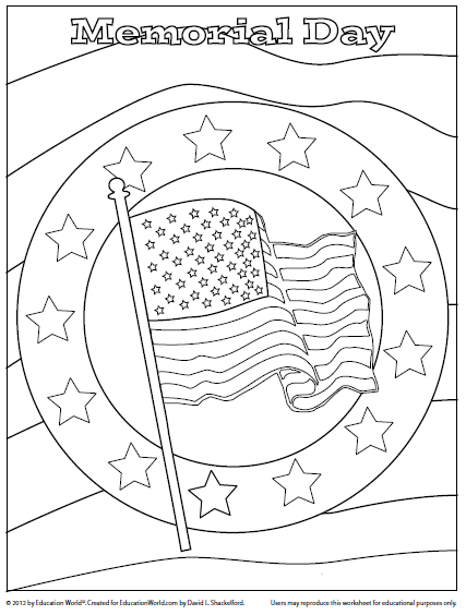 31 Memorial Day Coloring Pages for Elementary Students Printable 7