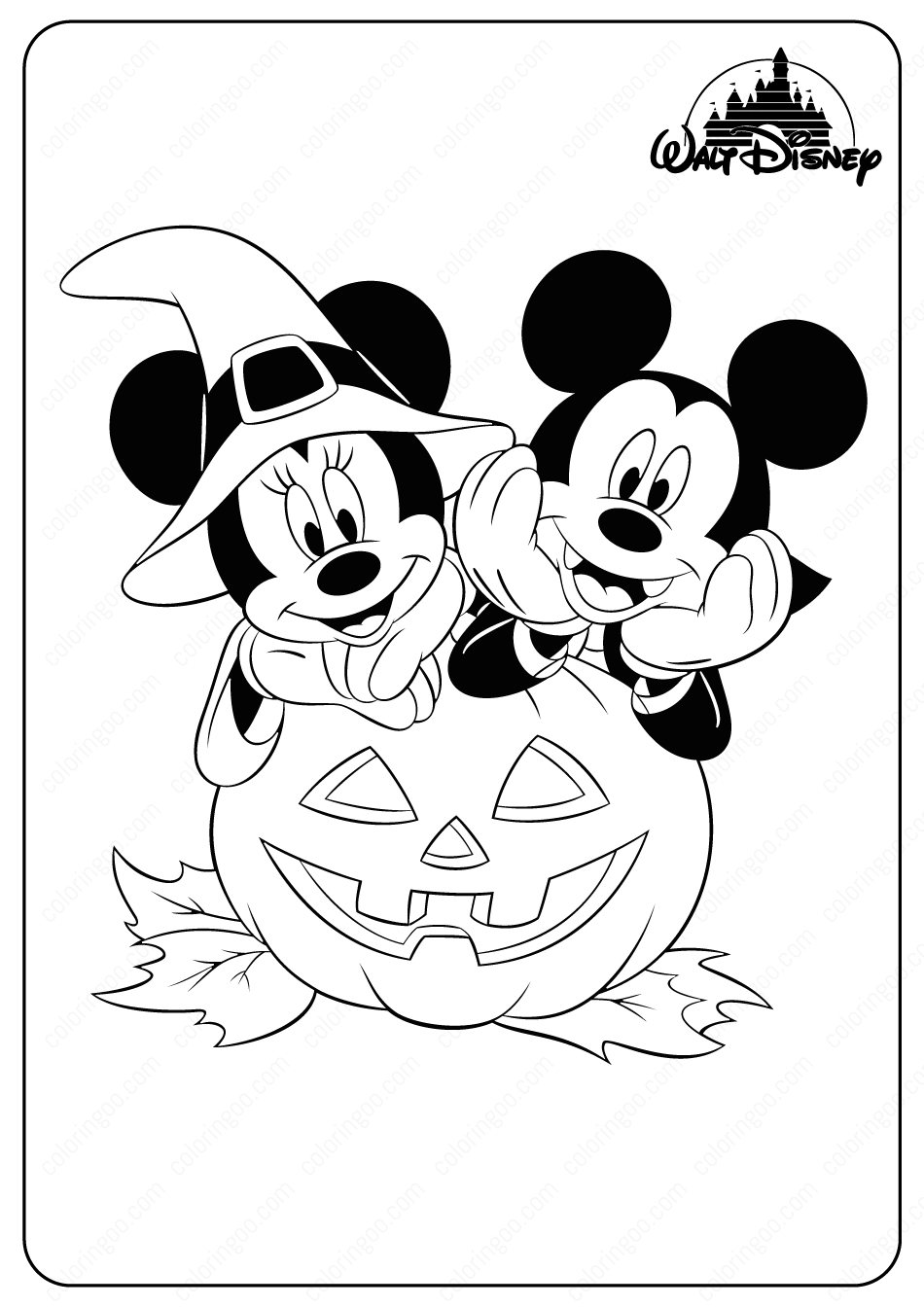 31 Mickey Mouse Halloween Coloring Pages 1