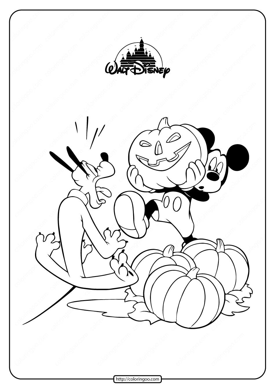 31 Mickey Mouse Halloween Coloring Pages 12