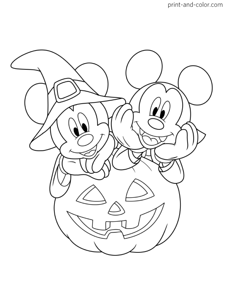 31 Mickey Mouse Halloween Coloring Pages 2