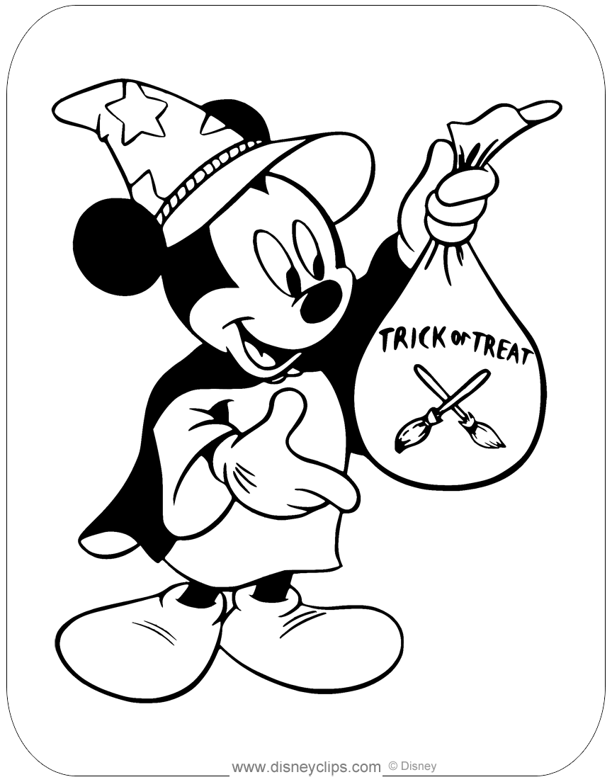 31 Mickey Mouse Halloween Coloring Pages 5