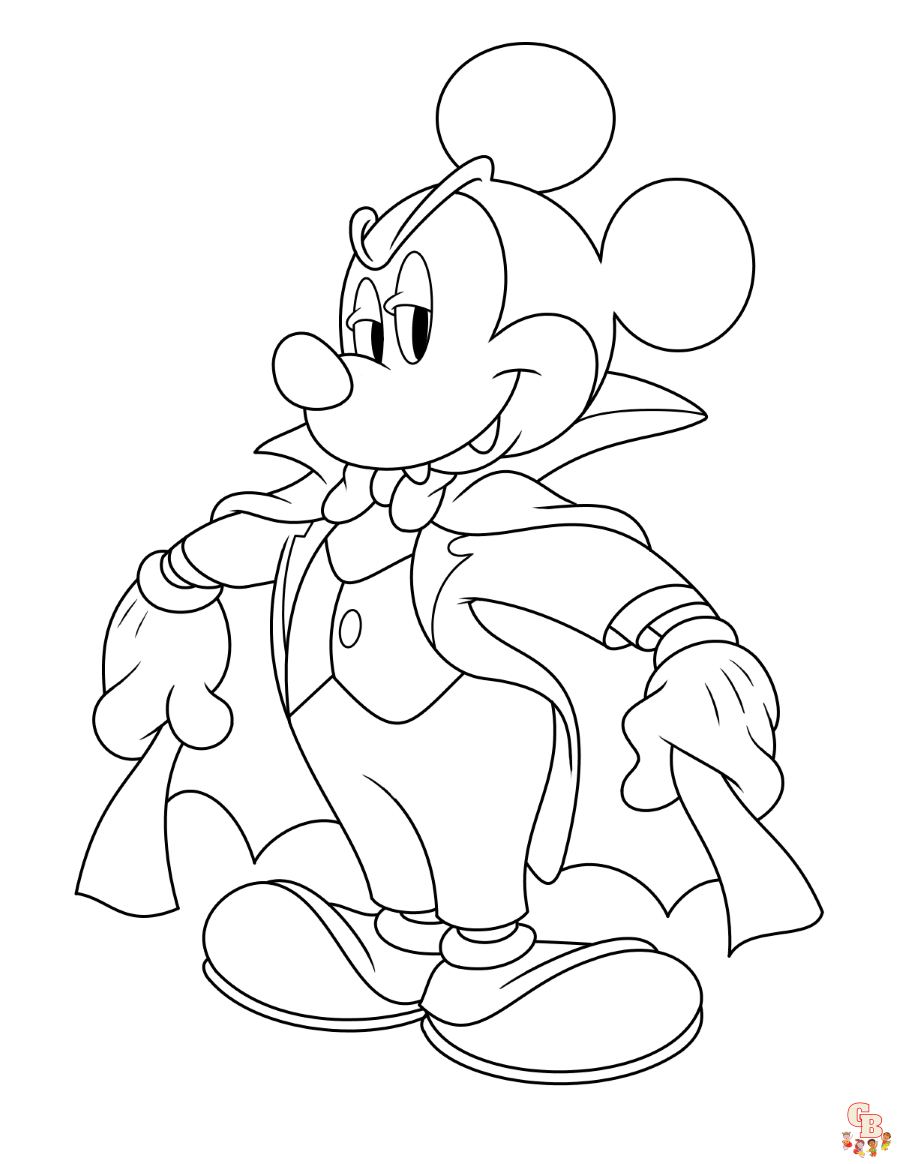 31 Mickey Mouse Halloween Coloring Pages 8