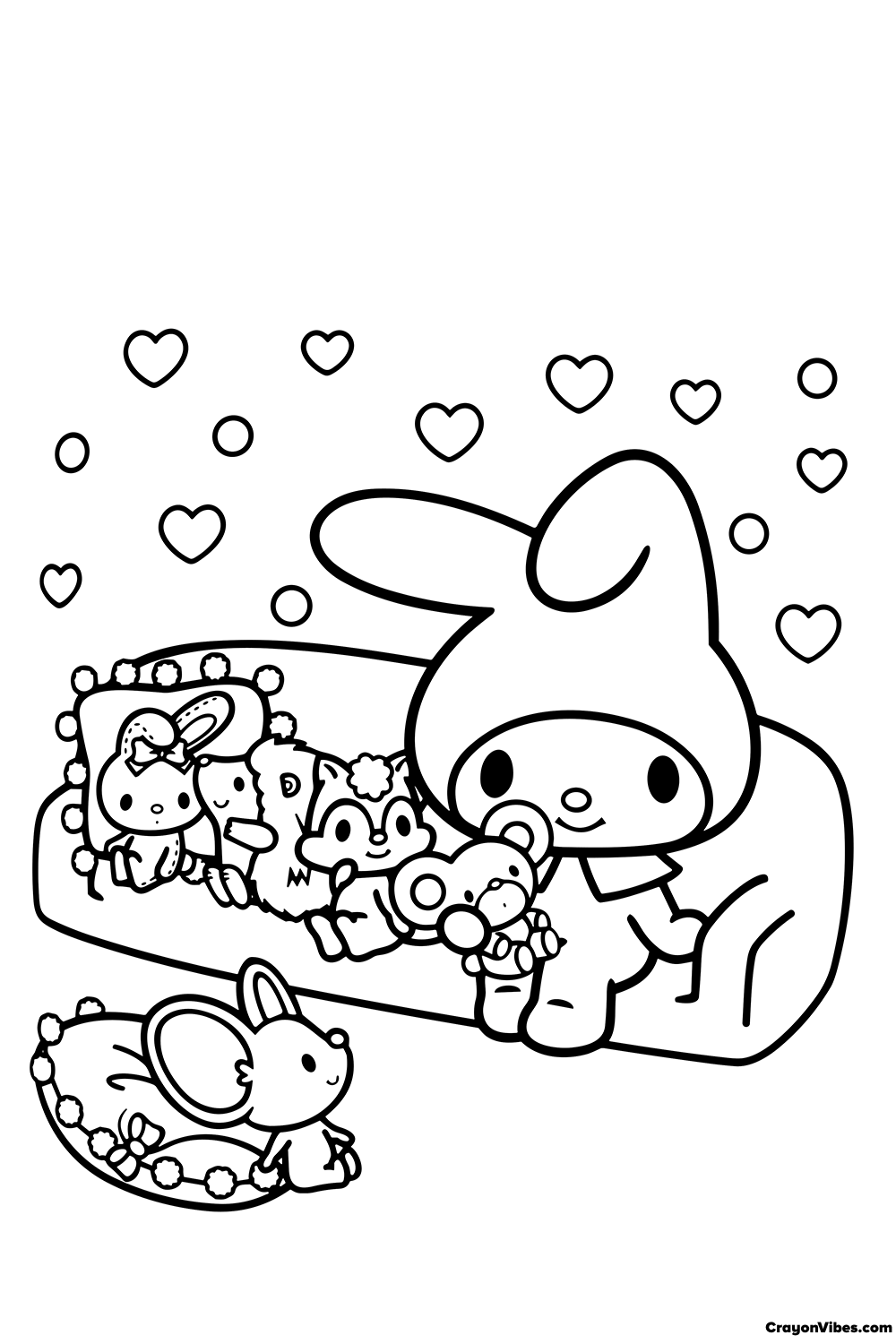 32 Classic Sanrio Coloring Pages Printable 27