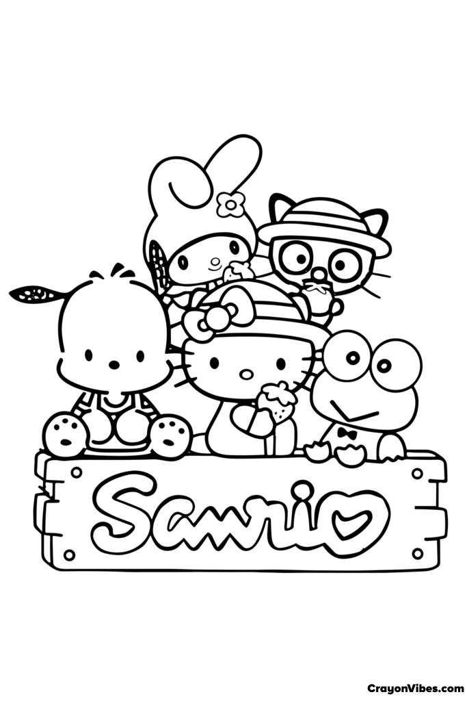 32 Classic Sanrio Coloring Pages Printable 5