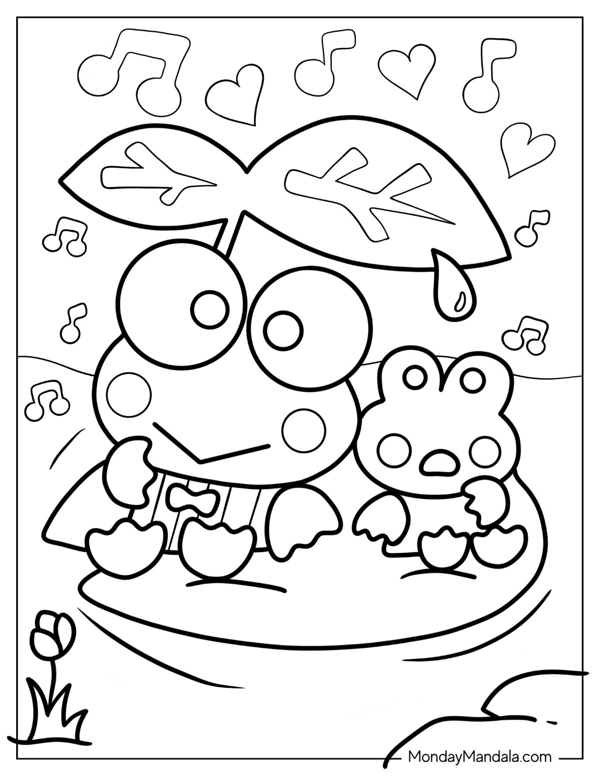 32 Classic Sanrio Coloring Pages Printable 9