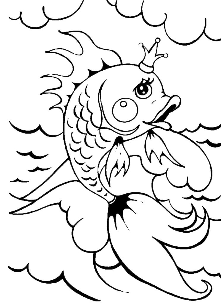 33 Playful Goldfish Coloring Pages Printable 13