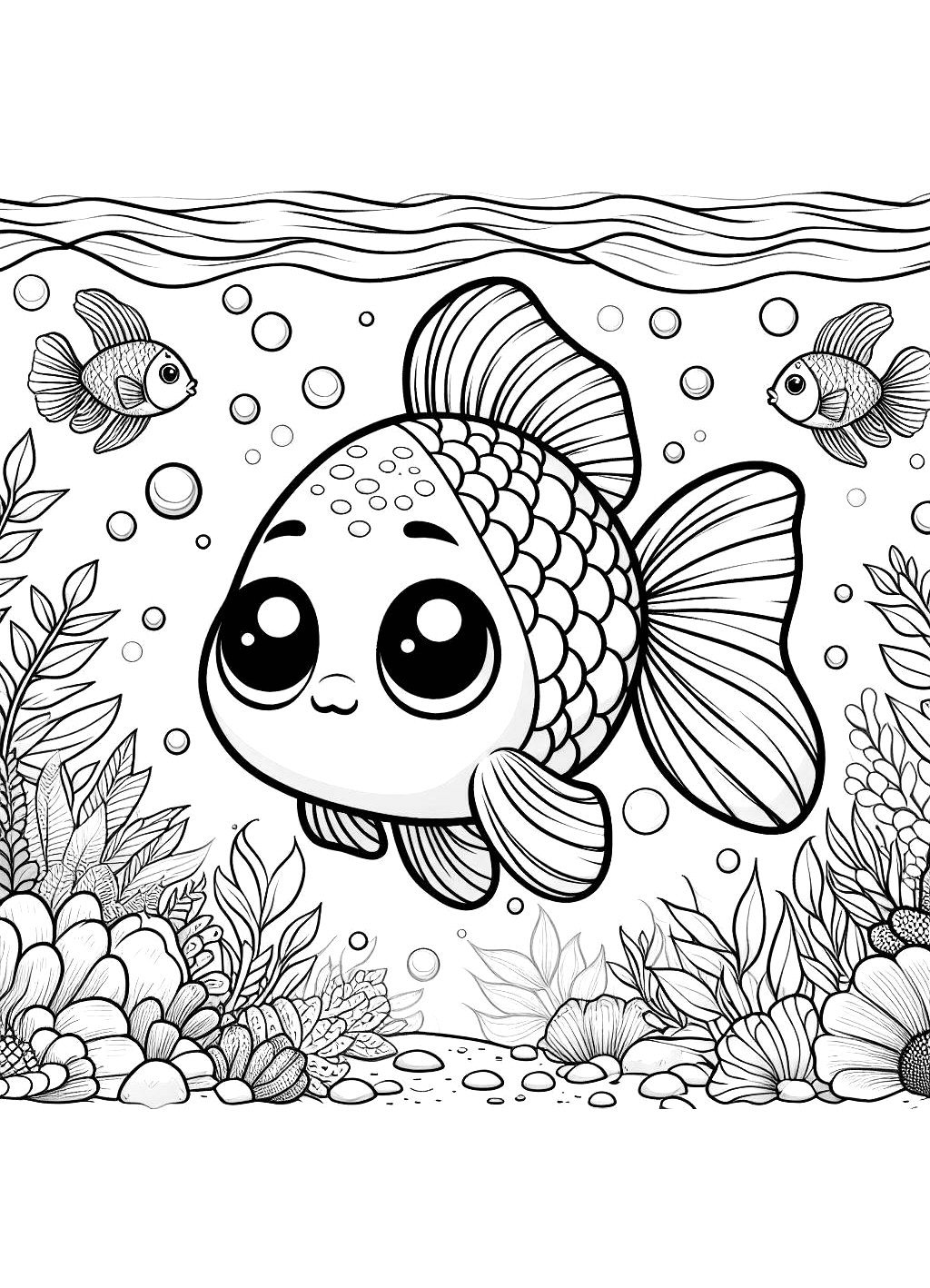 33 Playful Goldfish Coloring Pages Printable 16