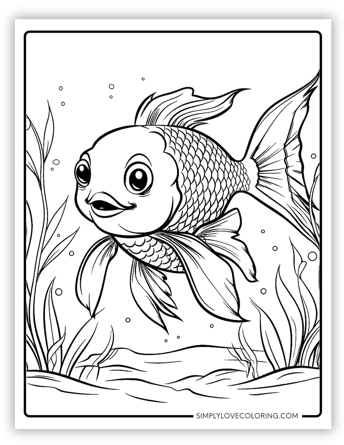 33 Playful Goldfish Coloring Pages Printable 29