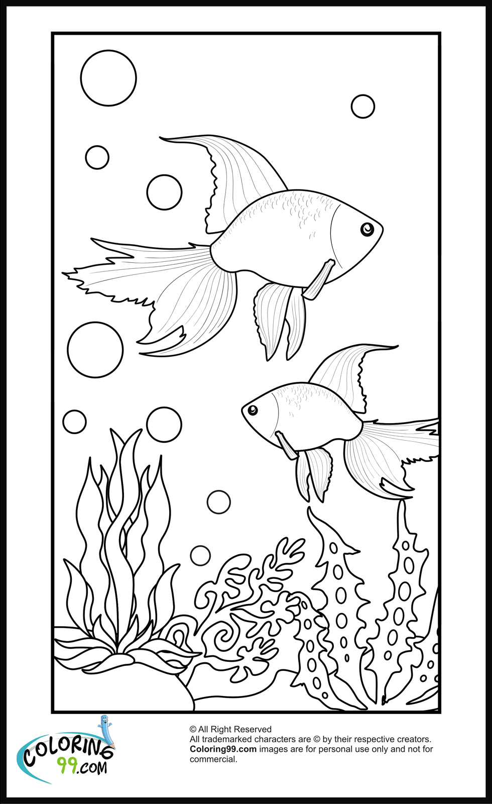 33 Playful Goldfish Coloring Pages Printable 31