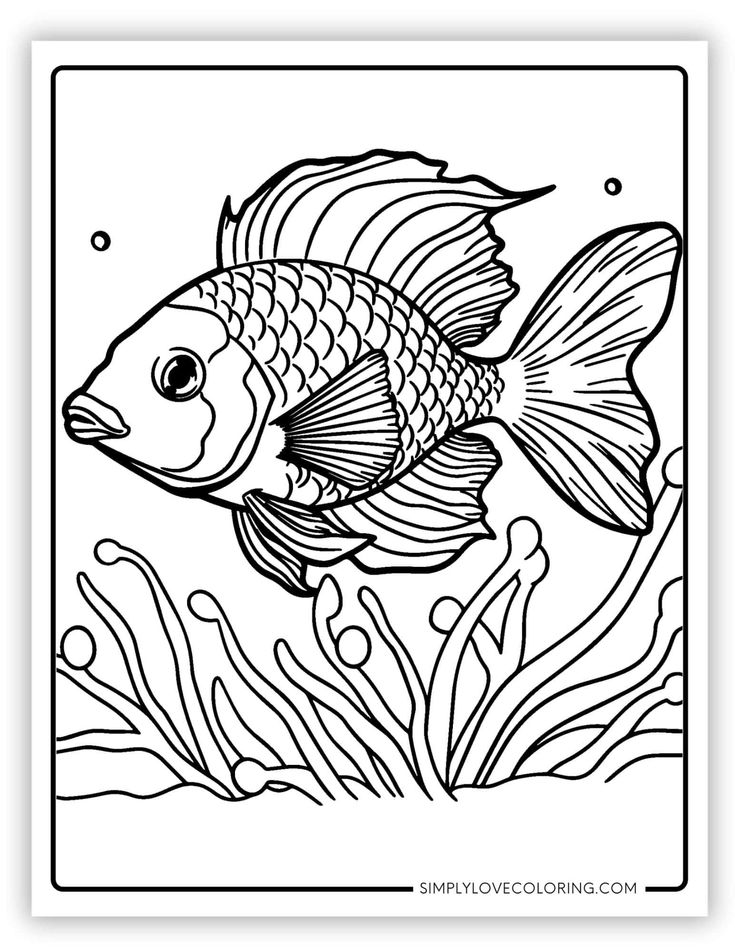 33 Playful Goldfish Coloring Pages Printable 5