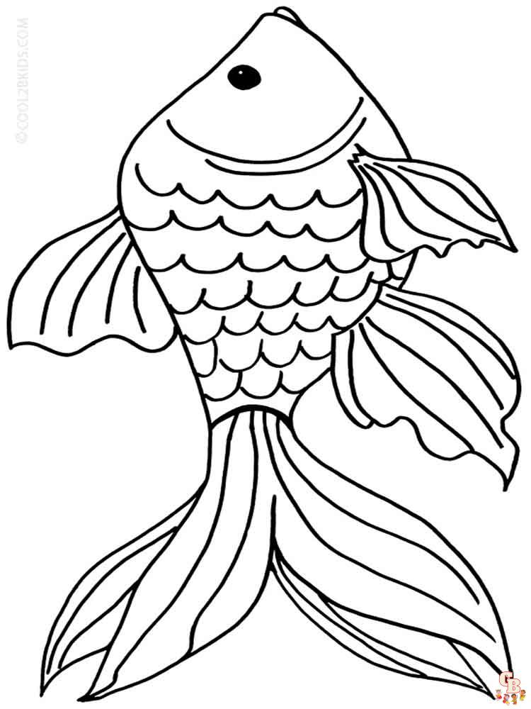 33 Playful Goldfish Coloring Pages Printable 6