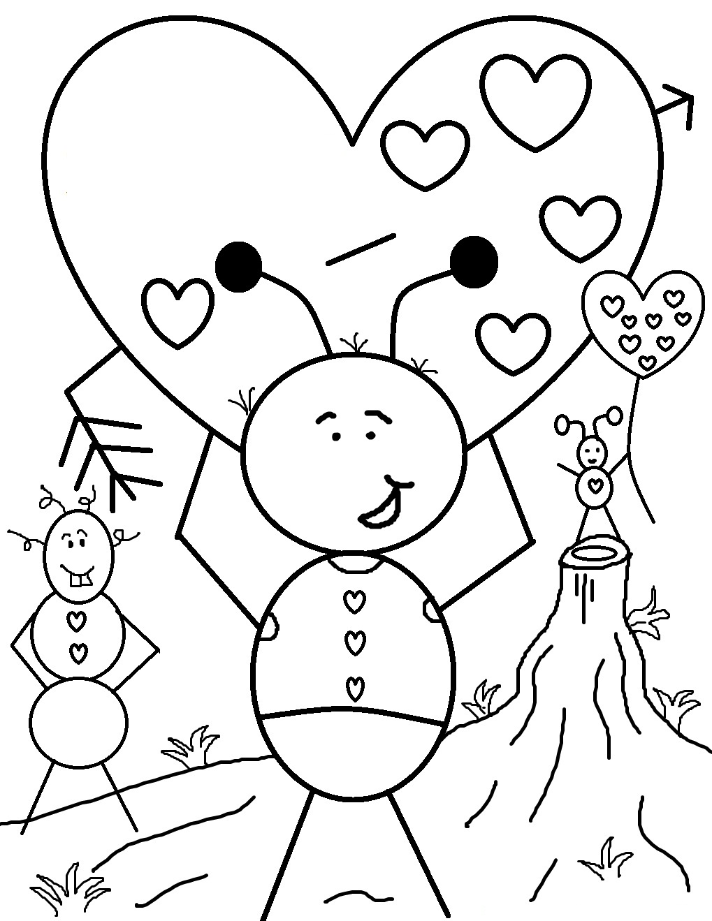 33 Printable Valentines LOVE Graffiti Coloring Pages 15