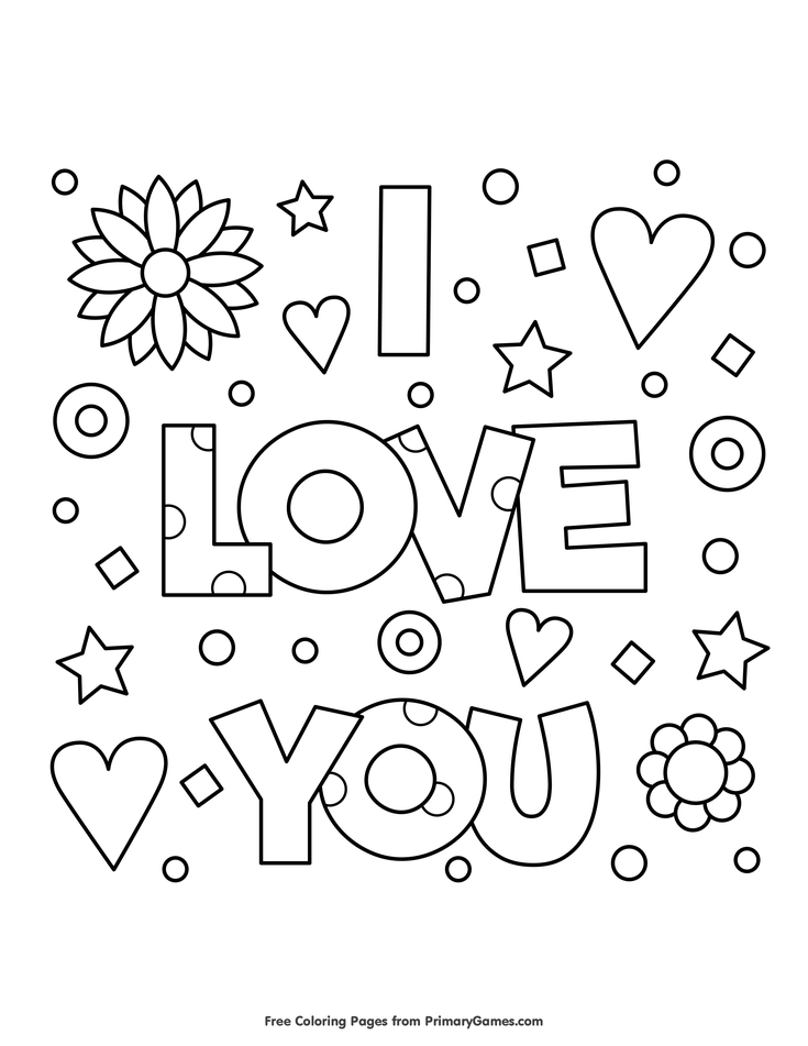 33 Printable Valentines LOVE Graffiti Coloring Pages 7