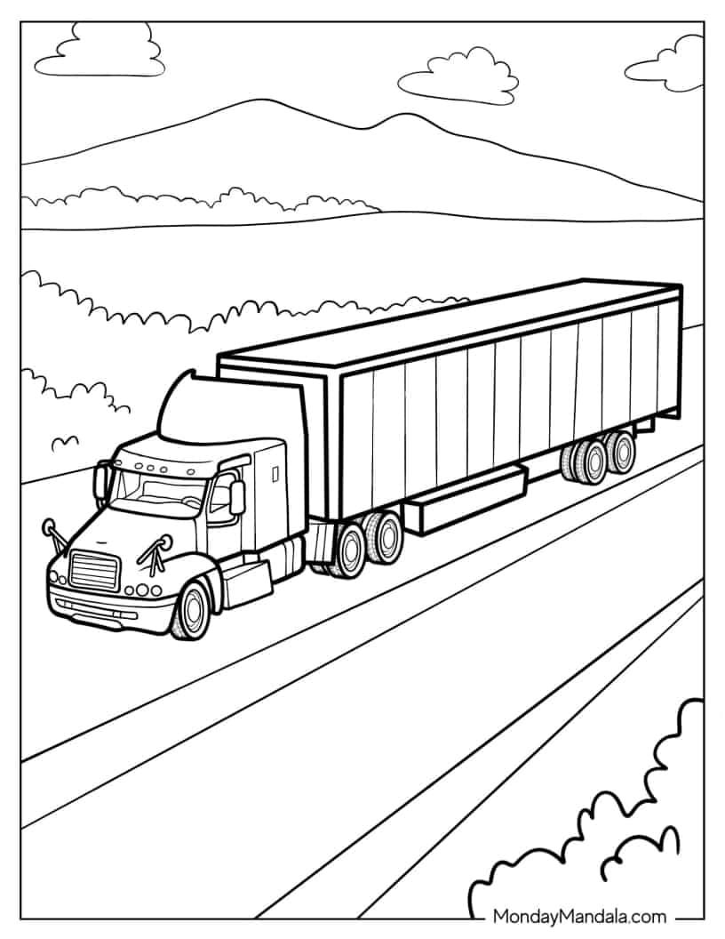 34 Cattle Truck Coloring Pages Fun Printable 1