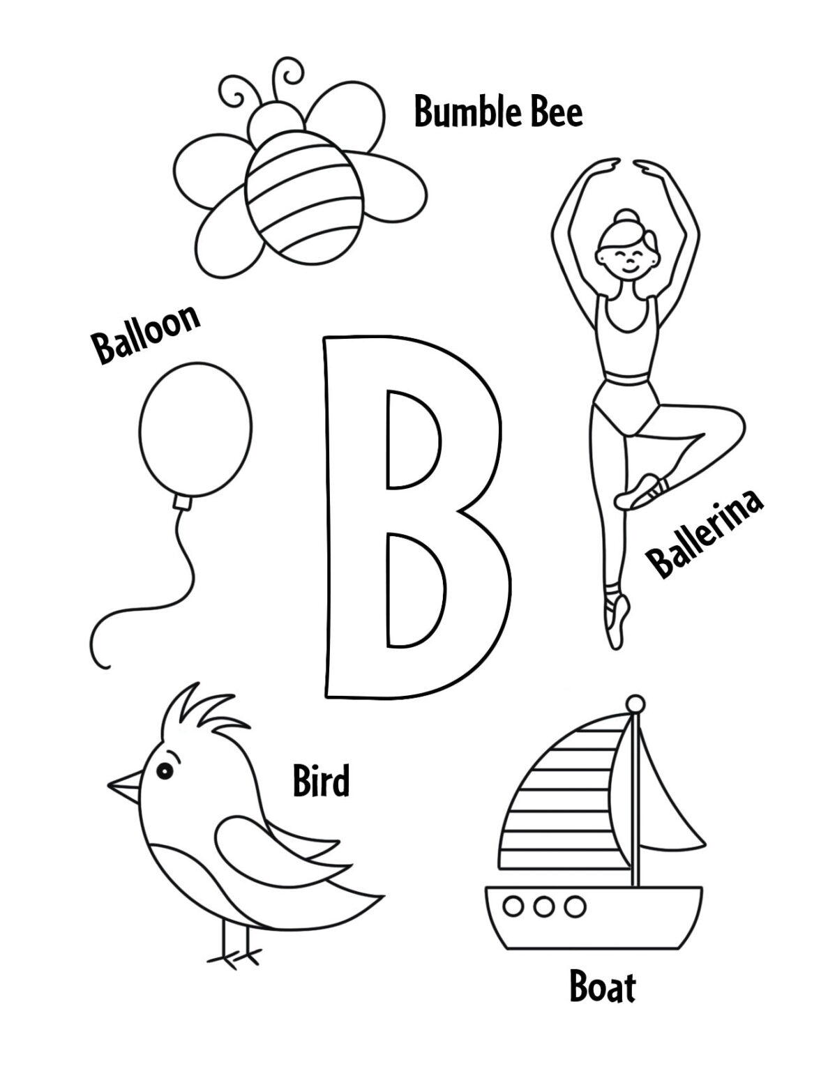 34 Free Letter B Coloring Pages Printable 20