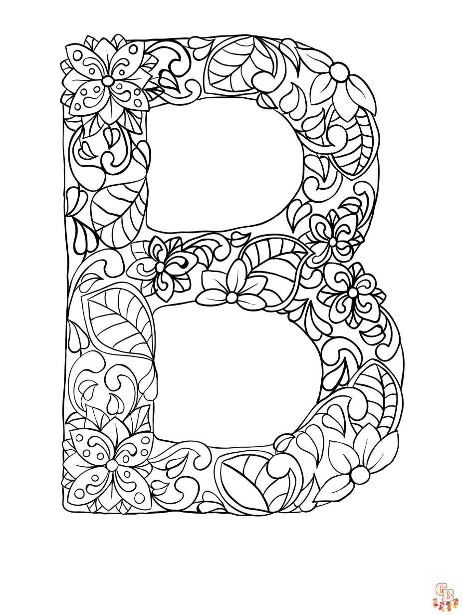 34 Free Letter B Coloring Pages Printable 4