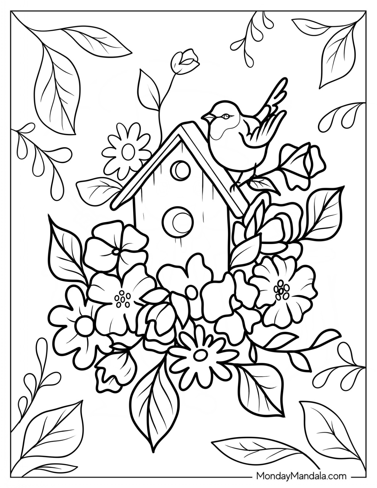 34 Spring Coloring Pages for Adults Printable 15