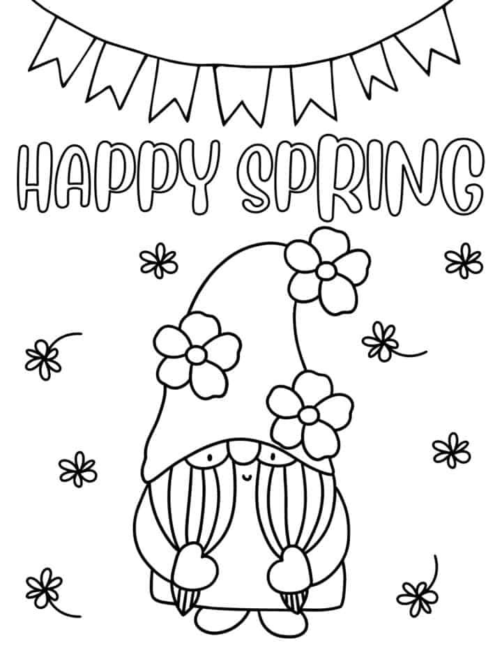 34 Spring Coloring Pages for Adults Printable 16