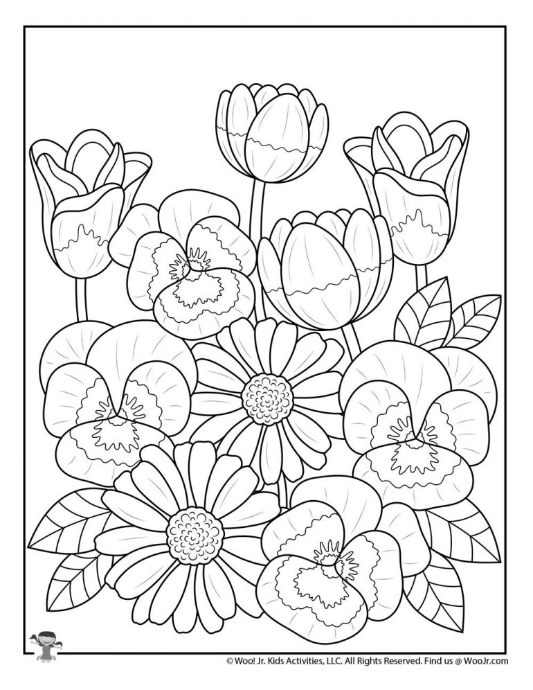 34 Spring Coloring Pages for Adults Printable 24