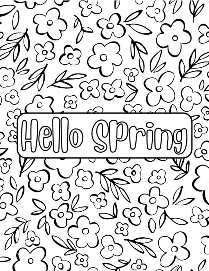 34 Spring Coloring Pages for Adults Printable 27