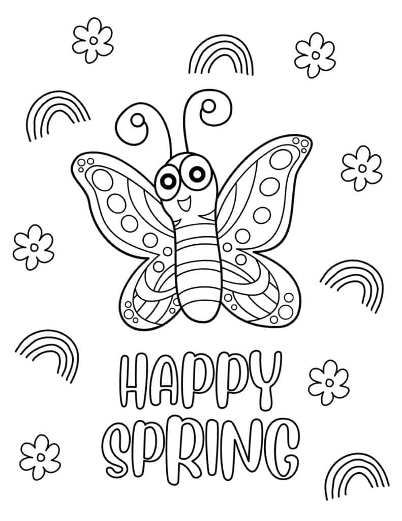 34 Spring Coloring Pages for Adults Printable 30