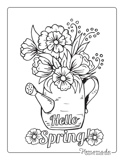 34 Spring Coloring Pages for Adults Printable 34